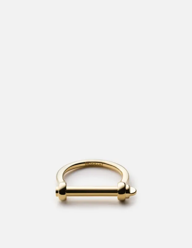 Thin Screw Cuff Ring, Gold Vermeil sold by Miansai