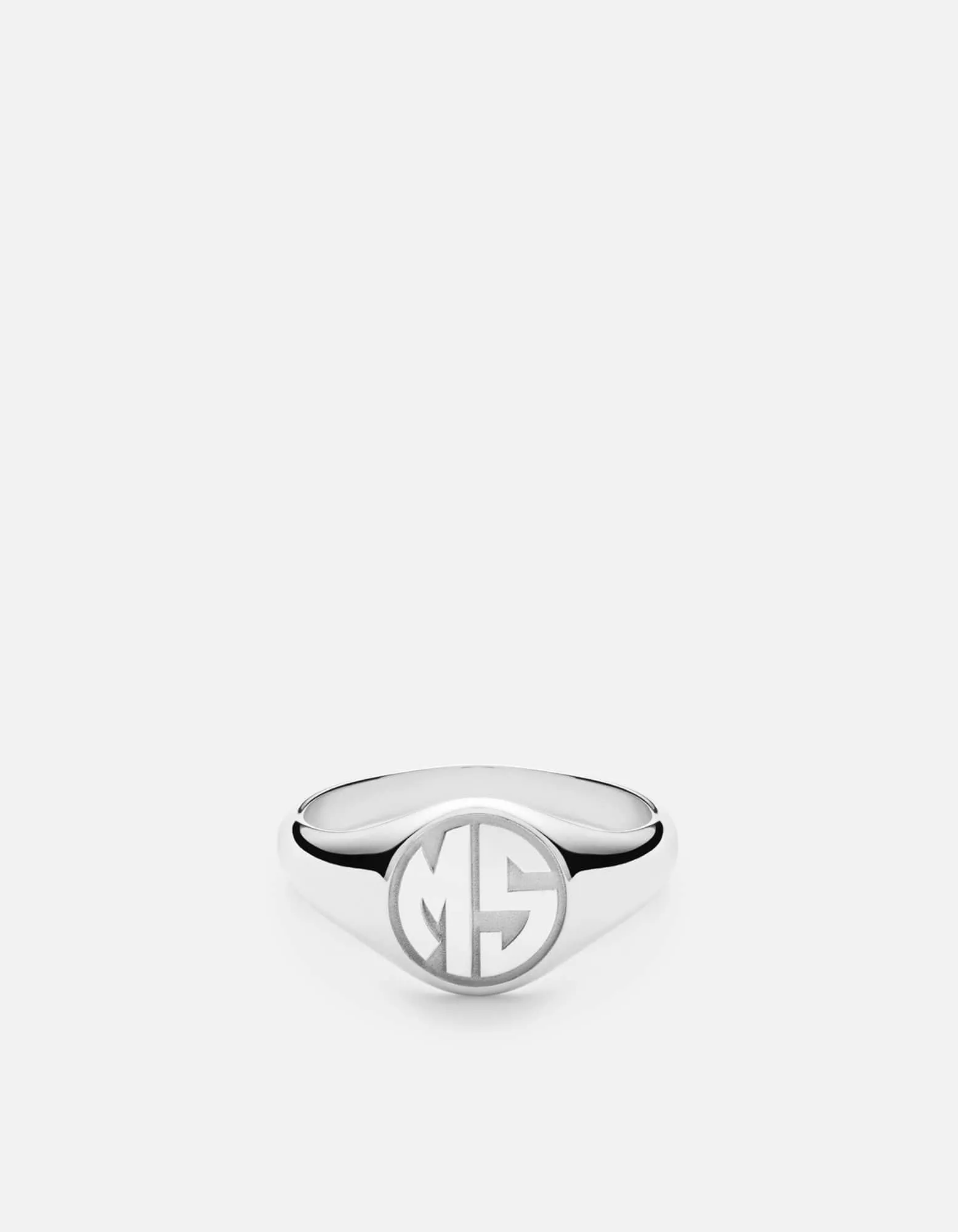 Signet Ring, Sterling Silver/3 Letter sold by Miansai product image thumbnail 4