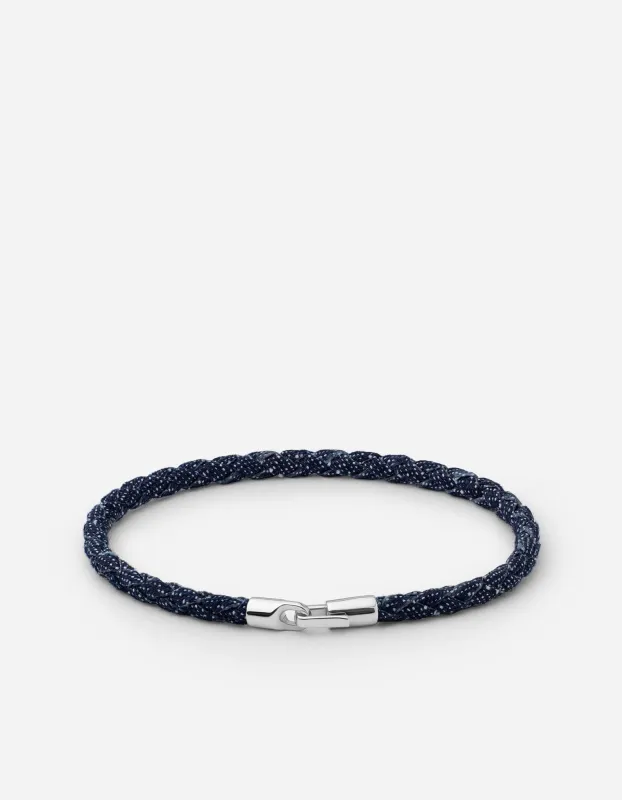 Cruz Denim Bracelet, Sterling Silver sold by Miansai