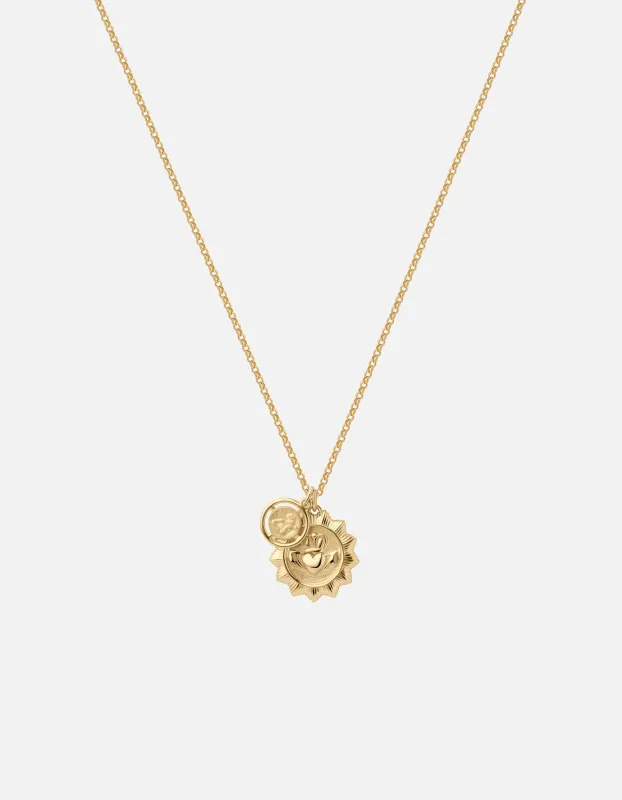 Claddagh Guardian Necklace, Gold Vermeil sold by Miansai