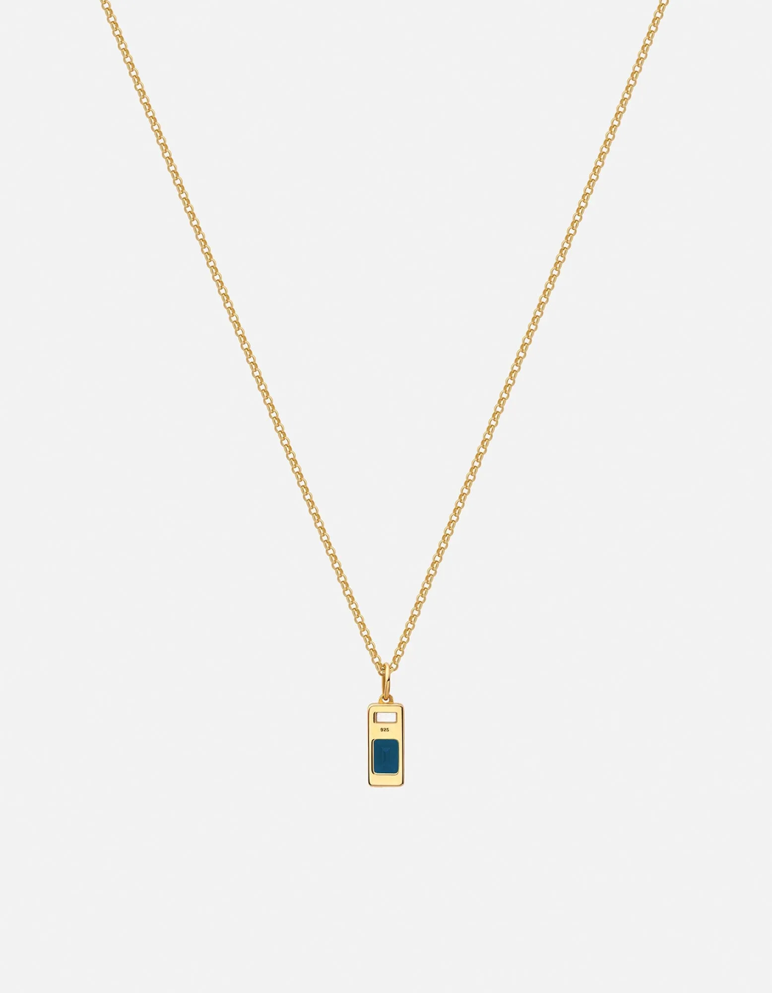 Everett London Blue Topaz Necklace, Gold Vermeil/Baguette Sapphire sold by Miansai product image thumbnail 2