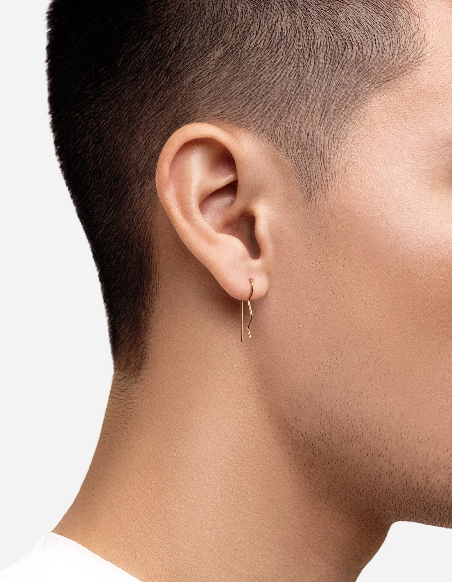 Curve Threader Earring, Gold Vermeil sold by Miansai product image thumbnail 2