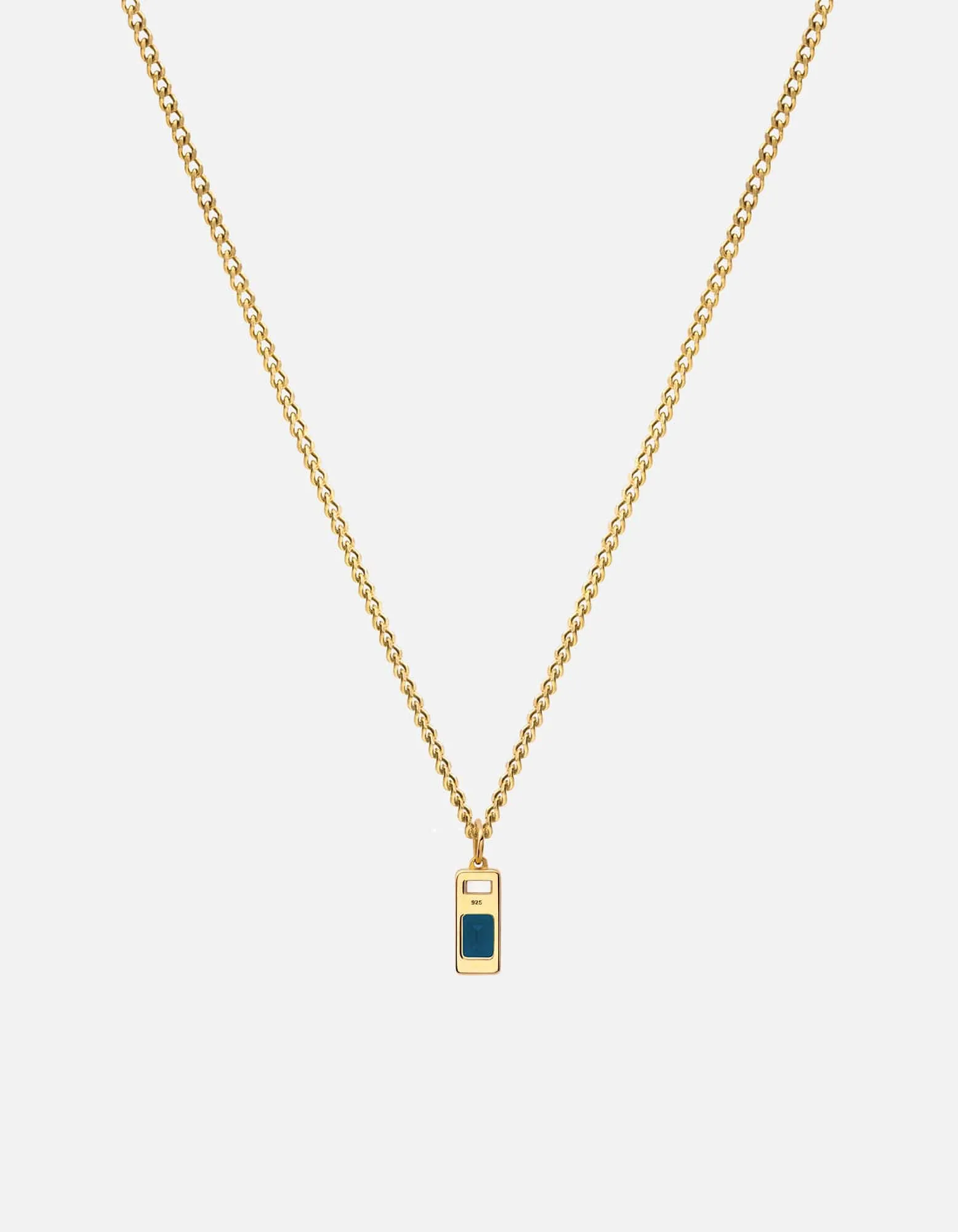 Everett London Blue Topaz Necklace, Gold Vermeil/Baguette Sapphire sold by Miansai product image thumbnail 2