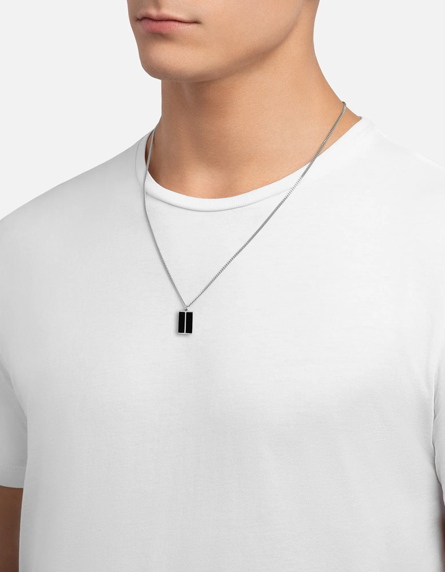 Duo Onyx Pendant Necklace, Sterling Silver sold by Miansai product image thumbnail 3