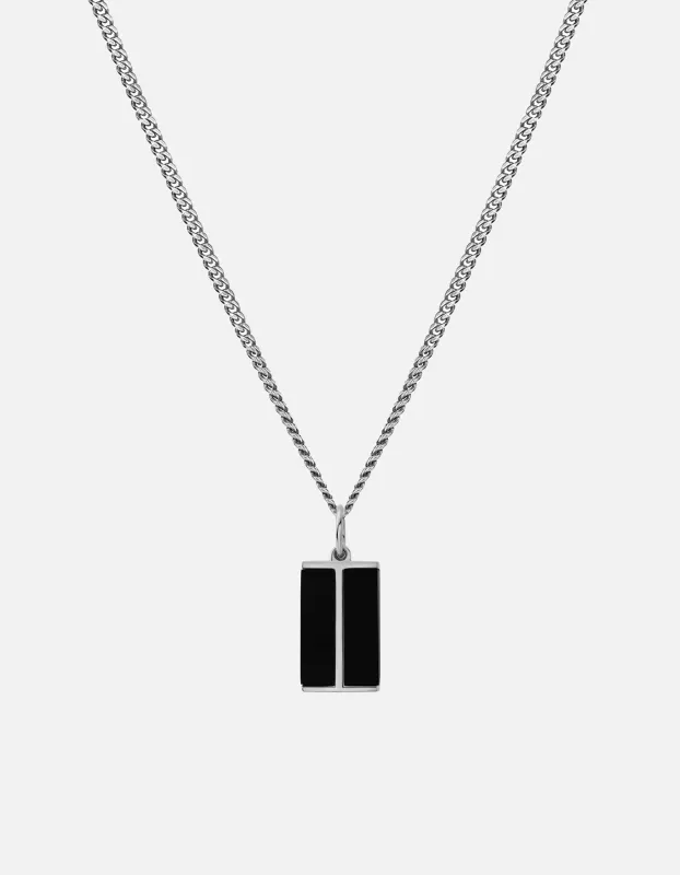 Duo Onyx Pendant Necklace, Sterling Silver sold by Miansai