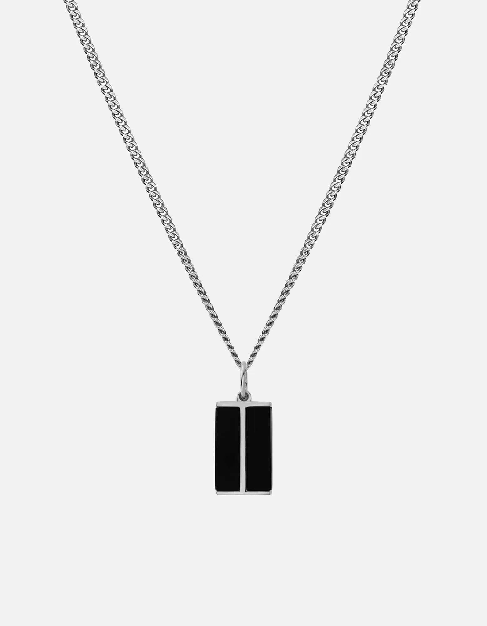 Duo Onyx Pendant Necklace, Sterling Silver sold by Miansai