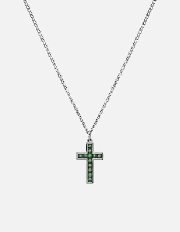 Cross Agate Necklace, Sterling Silver sold by Miansai