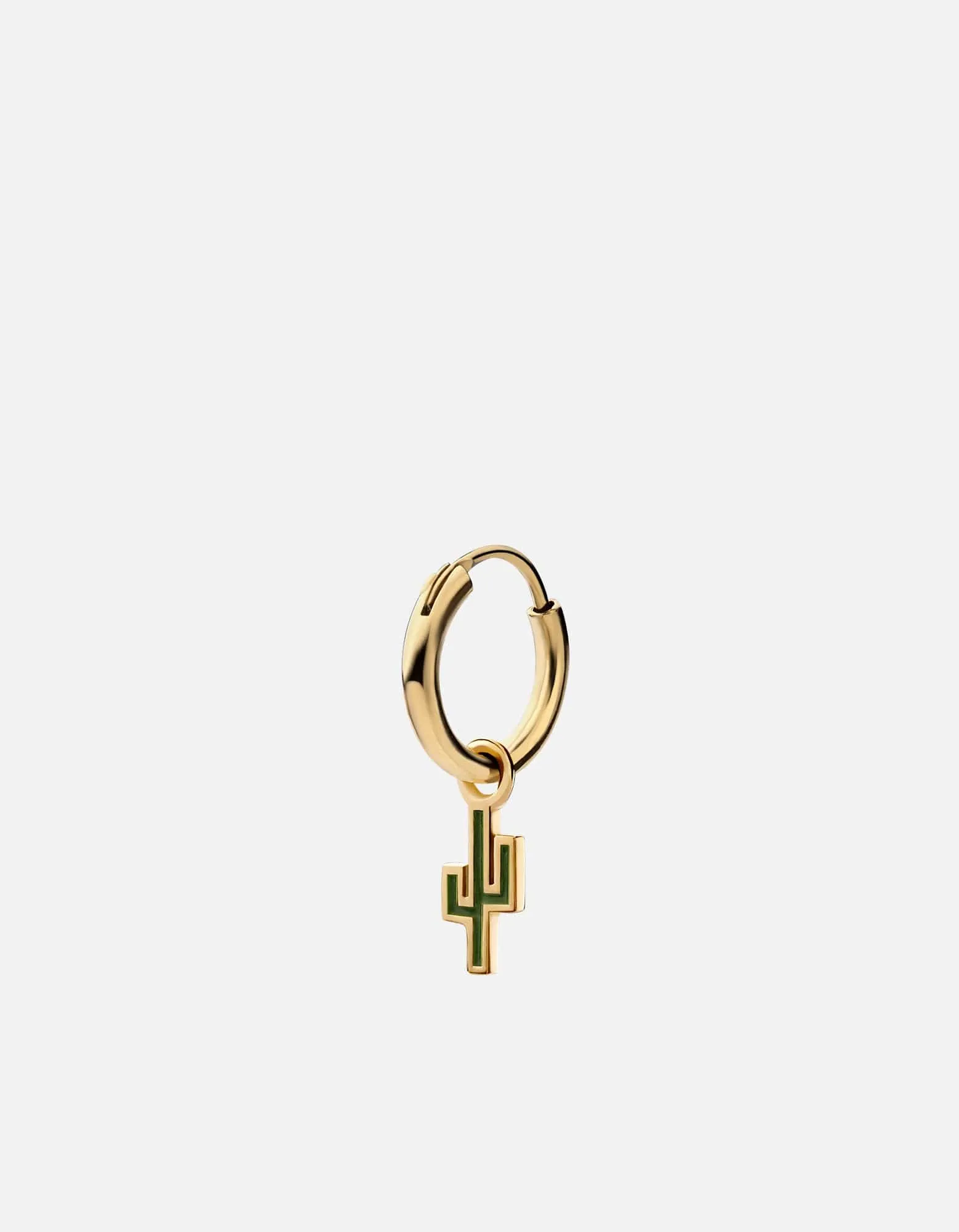 Cactus Huggie Earring, Gold Vermeil/Green sold by Miansai