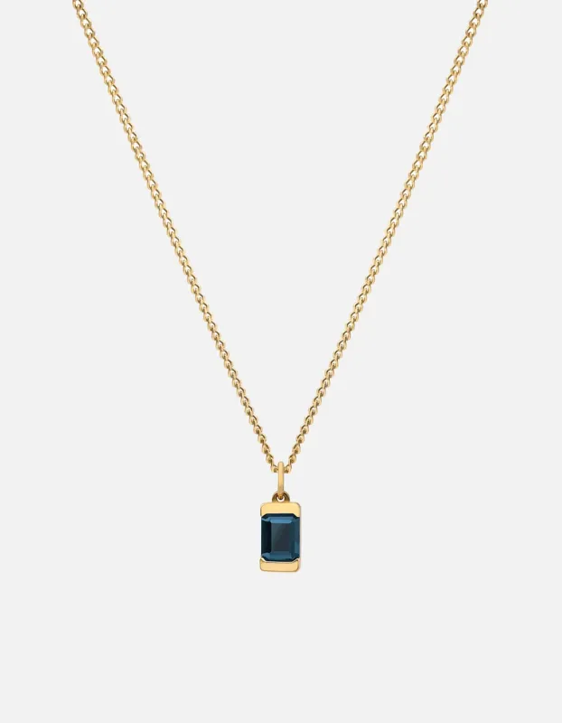 Valor Blue Topaz Necklace, Gold Vermeil sold by Miansai