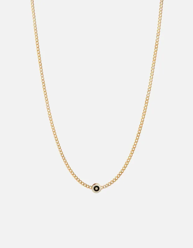 Opus Sapphire Type Chain Necklace, Gold Vermeil/Black sold by Miansai