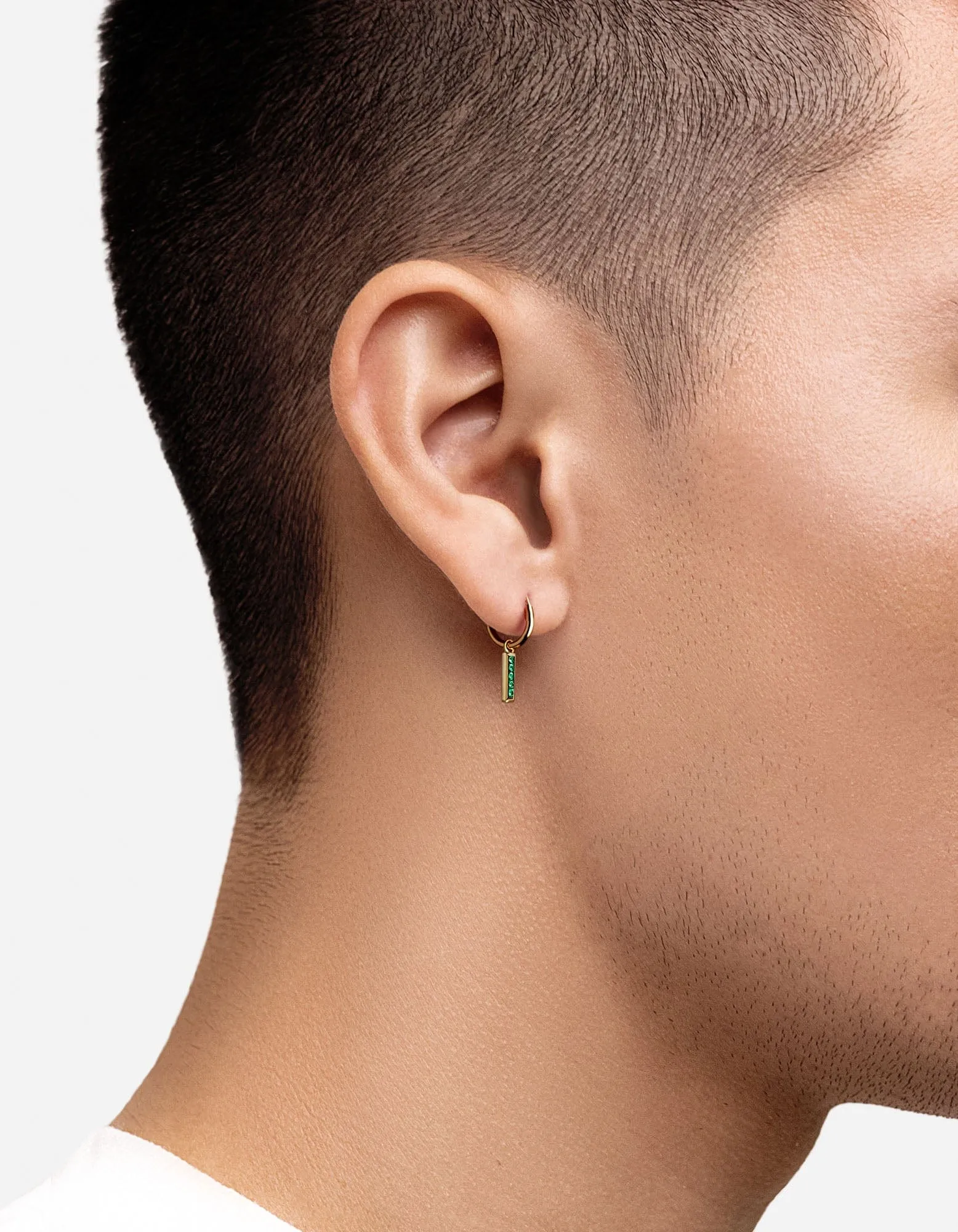 Totem Agate Huggie Earring, Gold Vermeil sold by Miansai product image thumbnail 2