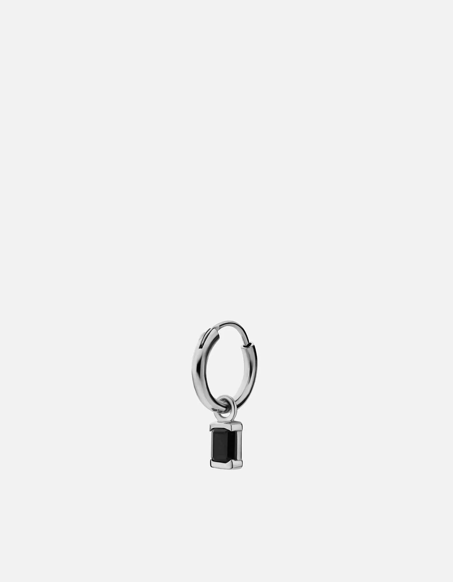 Valor Onyx Huggie Earring, Sterling Silver sold by Miansai