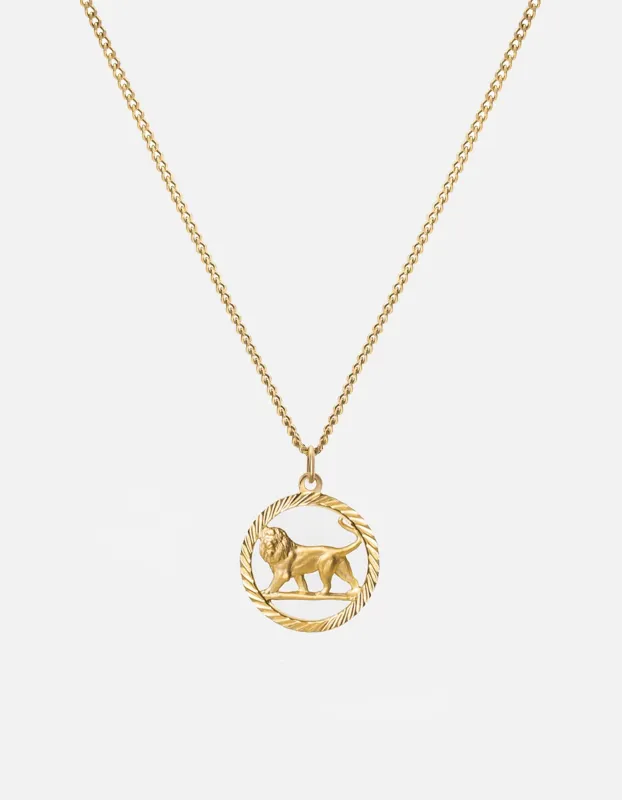 Lev Lion Necklace, Gold Vermeil sold by Miansai