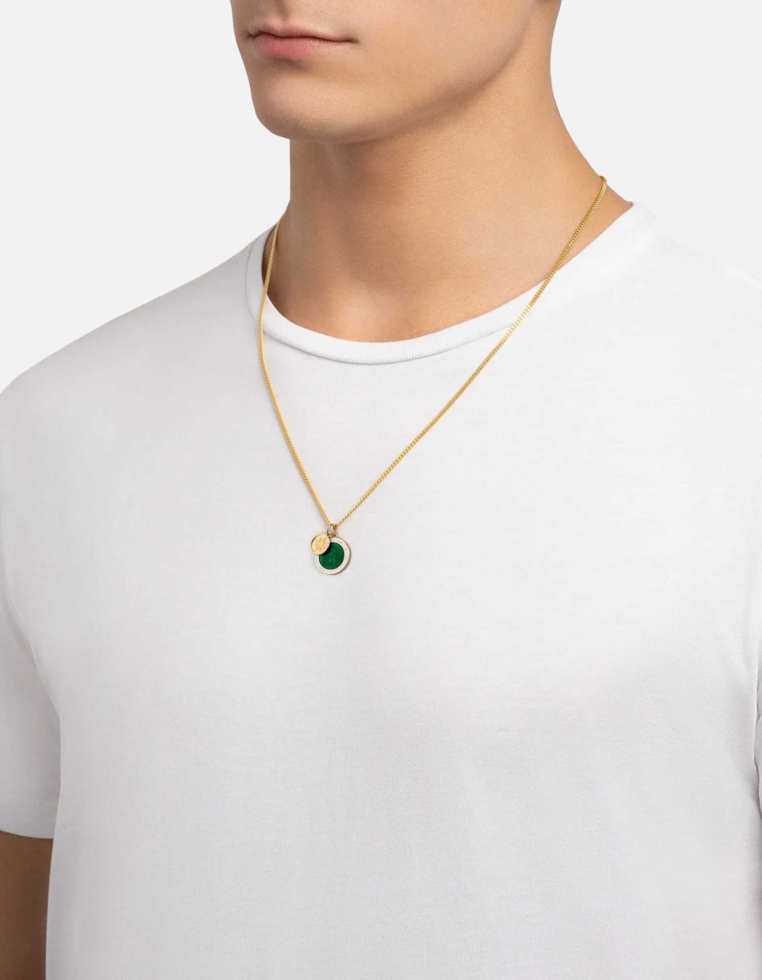 Saint Christopher Surf Necklace, Gold/Emerald Green/White sold by Miansai product image thumbnail 3