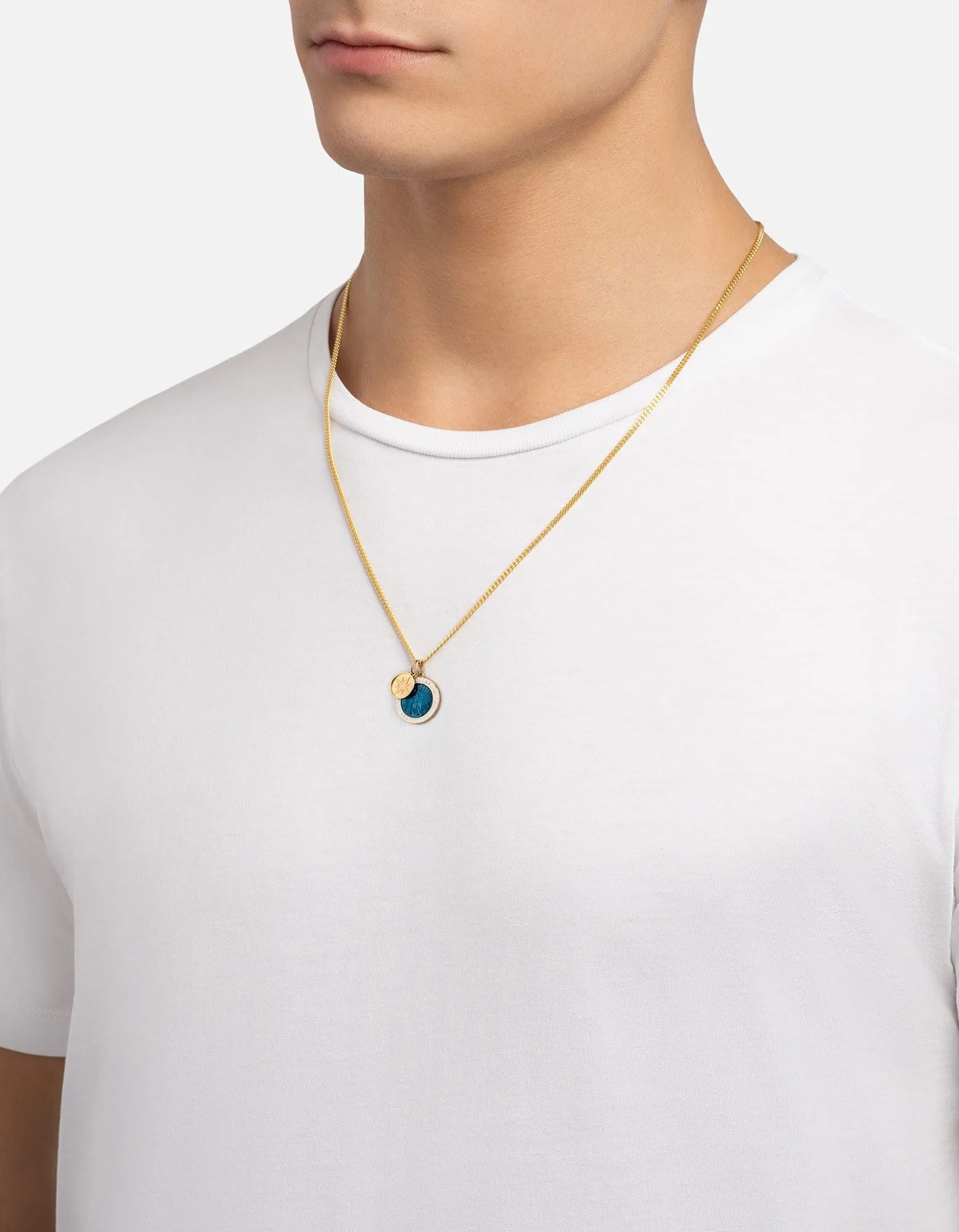 Saint Christopher Surf Necklace, Gold/Caribbean Blue/White sold by Miansai product image thumbnail 3