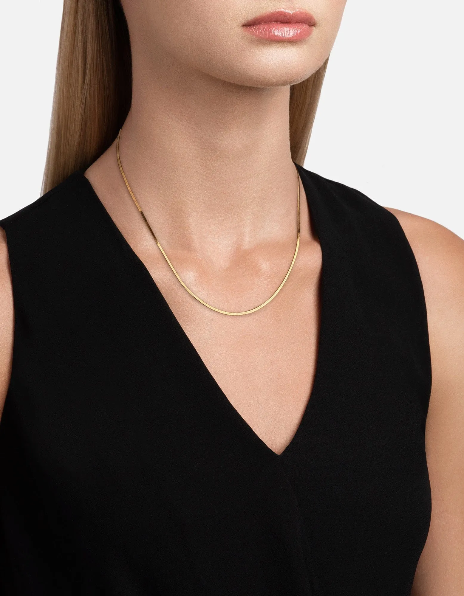 1.7mm Herringbone Necklace, Gold Vermeil sold by Miansai product image thumbnail 3
