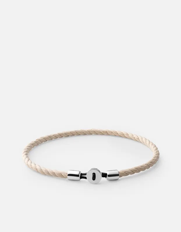Nexus Cotton Rope Bracelet, Sterling Silver sold by Miansai