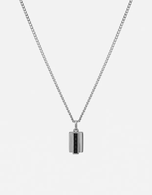 Vertigo Onyx Necklace, Sterling Silver sold by Miansai