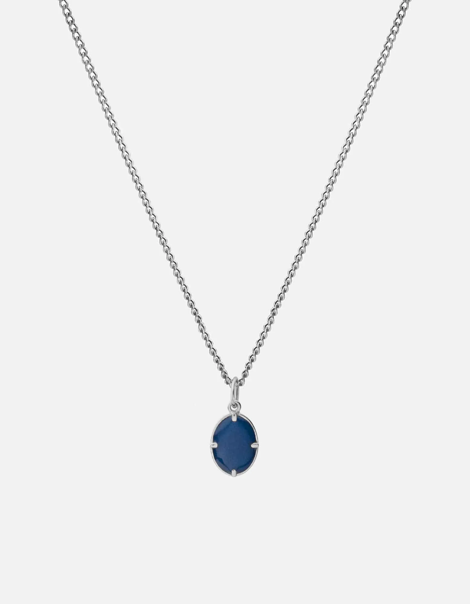 Portal Necklace, Sterling Silver/Blue sold by Miansai