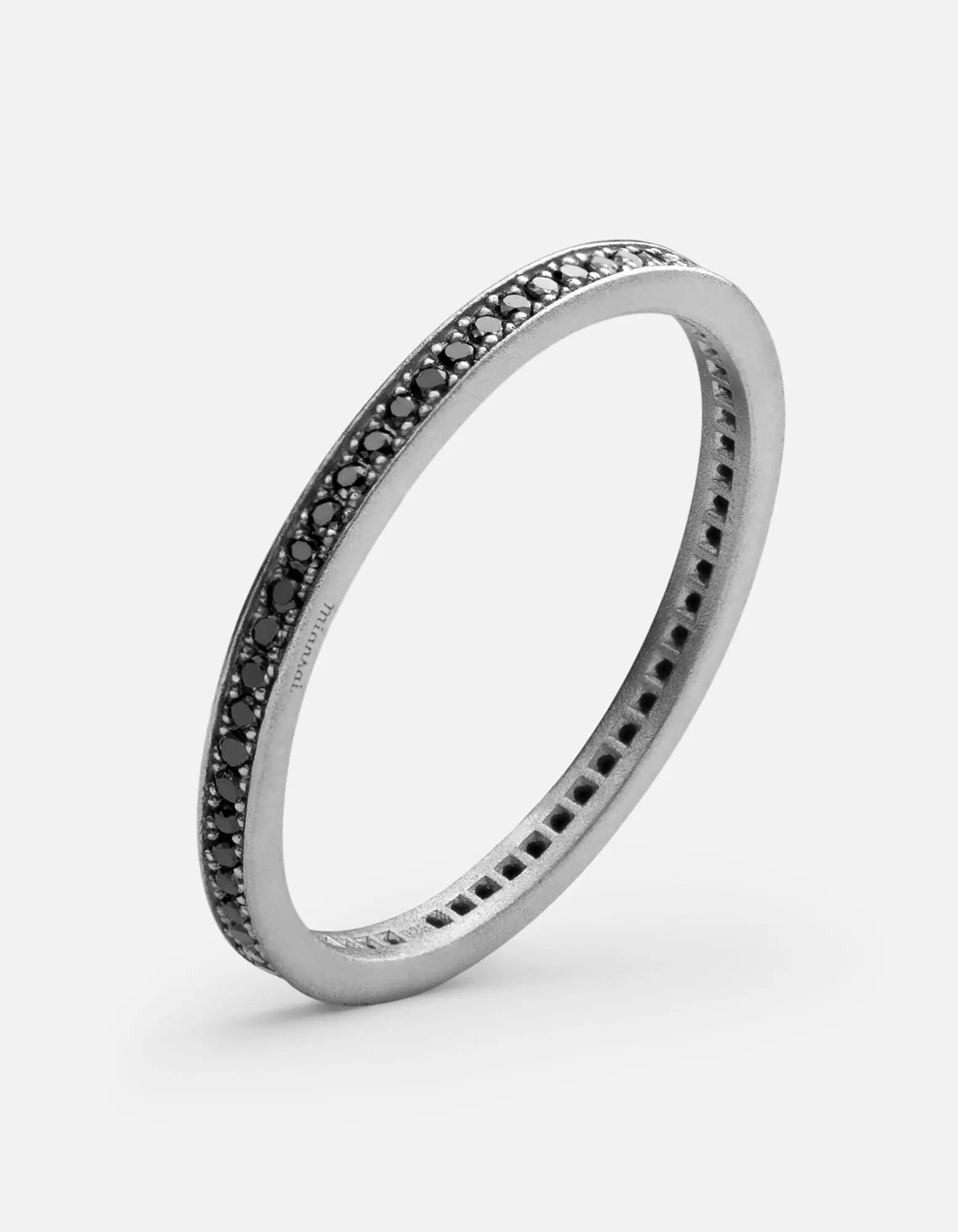 Eclipse Band Ring, Matte Silver/Black Diamonds sold by Miansai product image thumbnail 3