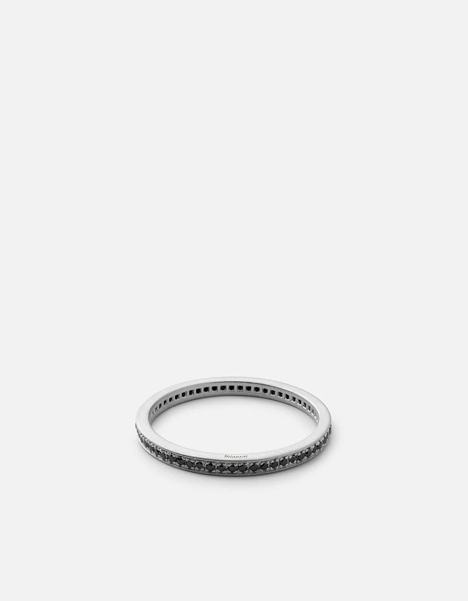 Eclipse Band Ring, Matte Silver/Black Diamonds sold by Miansai product image thumbnail 2