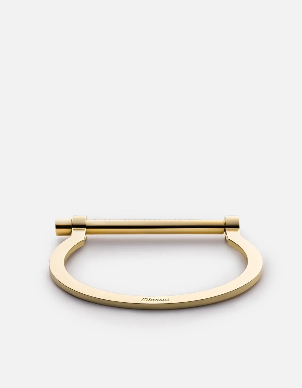 Thin Modern Screw Cuff, 14k Gold Pavé sold by Miansai product image thumbnail 2