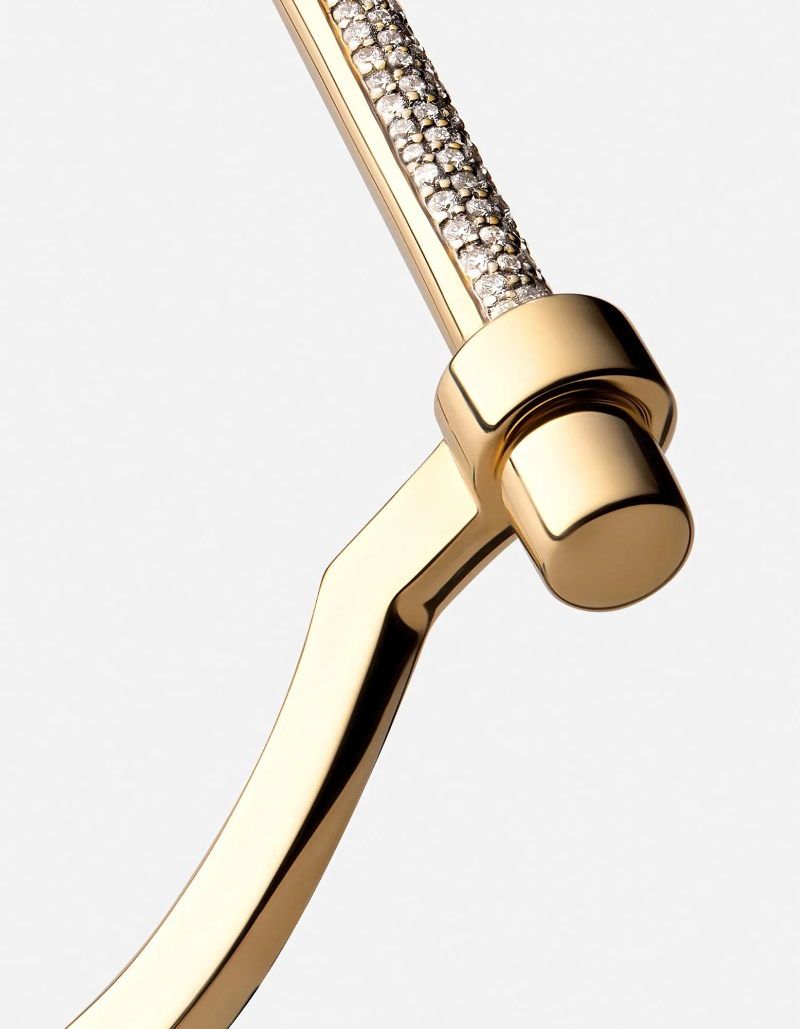 Thin Modern Screw Cuff, 14k Gold Pavé sold by Miansai product image thumbnail 3