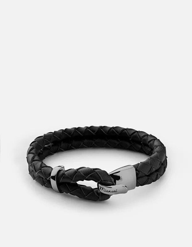 Beacon Leather, Black Rhodium sold by Miansai
