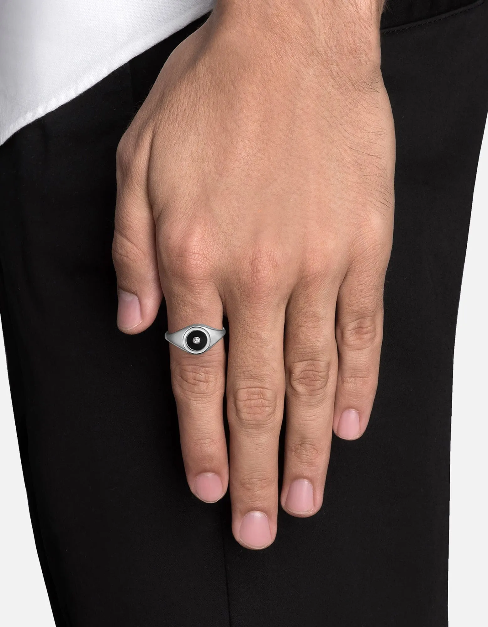 Opus Sapphire Ring, Sterling Silver/Black sold by Miansai product image thumbnail 3