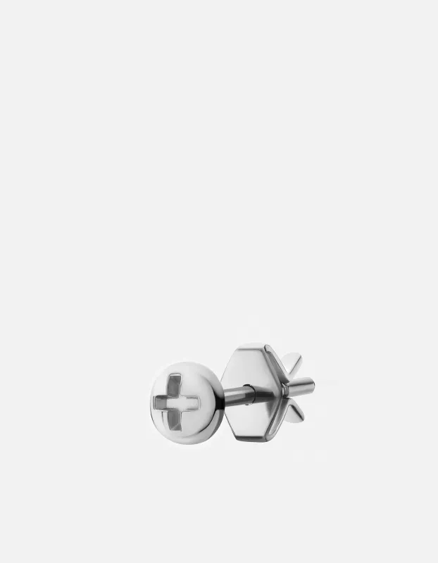 Screw Stud Earring, Sterling Silver made by Miansai