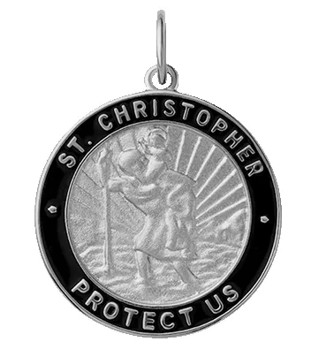 Saint Christopher Surf Pendant w/Enamel, Sterling Silver sold by Miansai