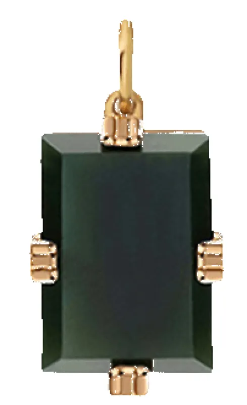 Lennox Pendant w/ Green Agate Stone, Gold Vermeil sold by Miansai