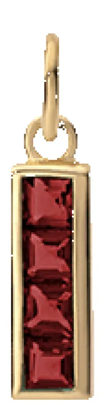 Totem 4 Stone Pendant, Red Garnet, Gold Vermeil sold by Miansai