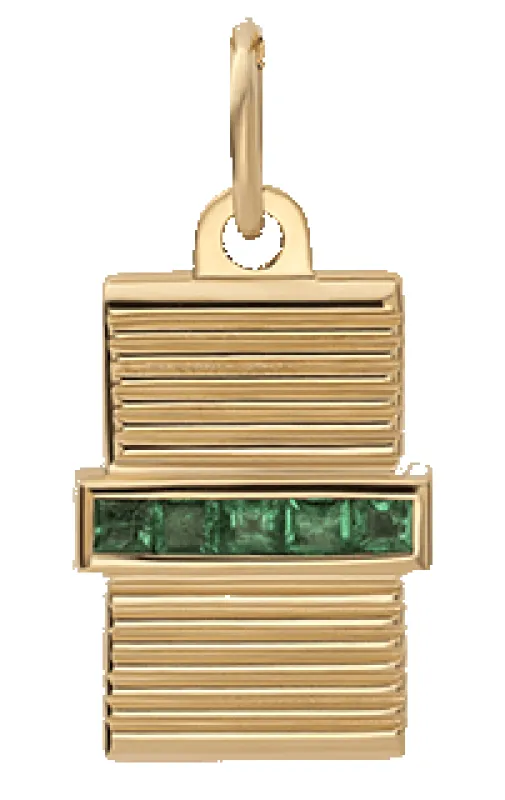 Vault Pendant w/Emeralds, Gold Vermeil sold by Miansai