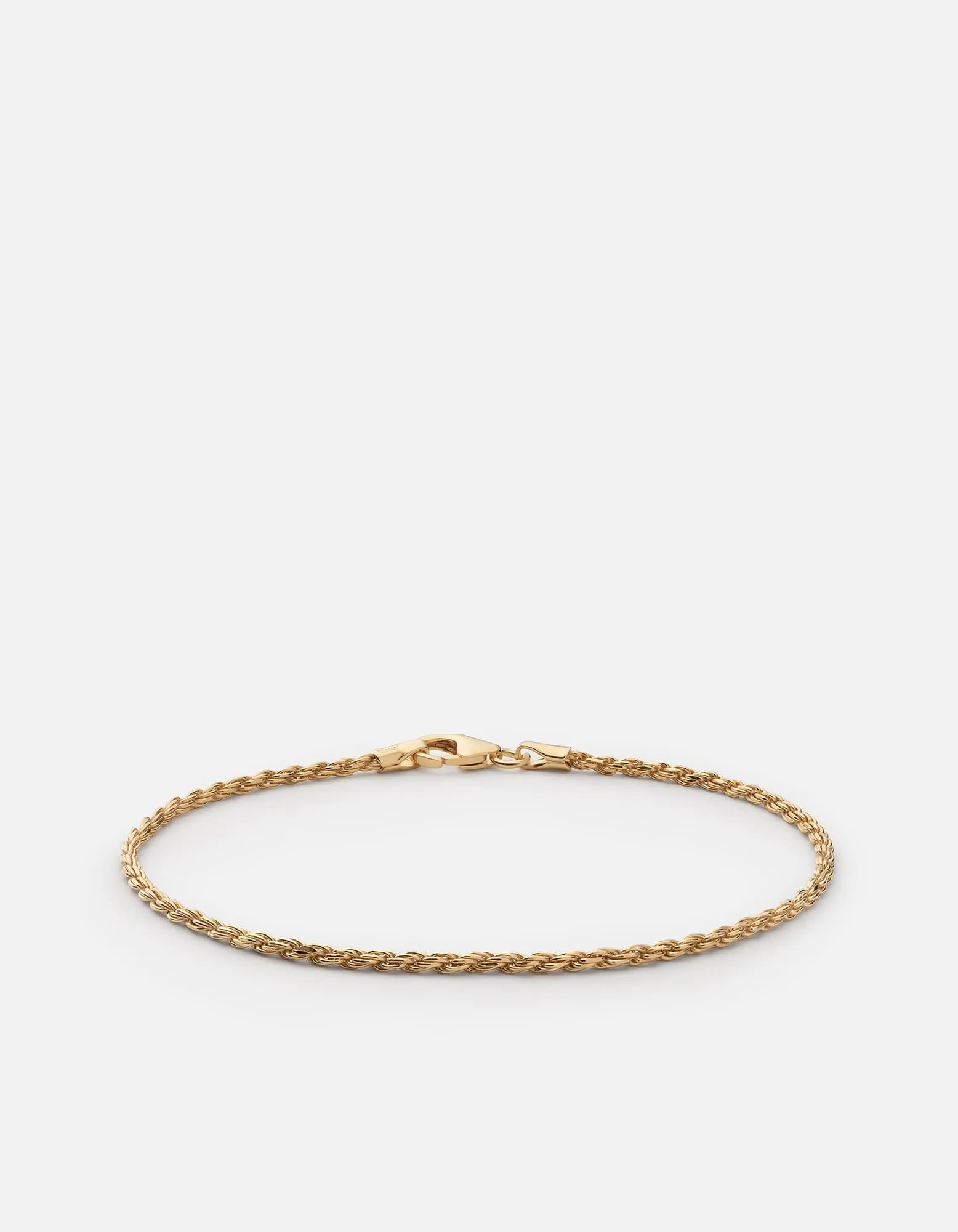 1.8mm Rope Chain Bracelet, Gold Vermeil sold by Miansai