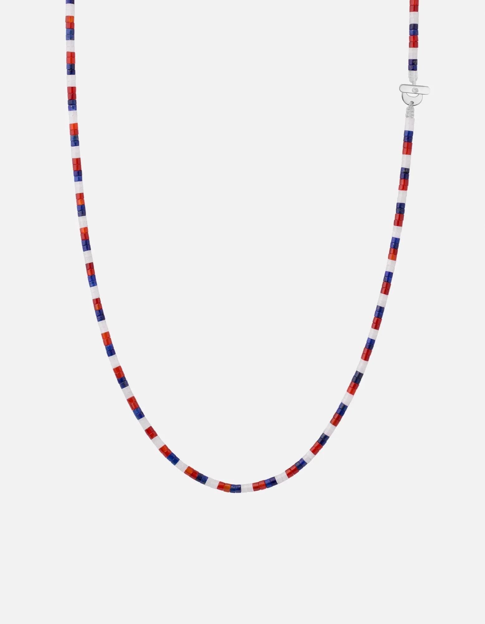 Kai Beaded Necklace, Sterling Silver / Red/White/Blue sold by Miansai product image thumbnail 2
