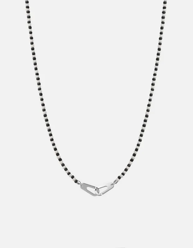 Niko Necklace, Sterling Silver / Black sold by Miansai