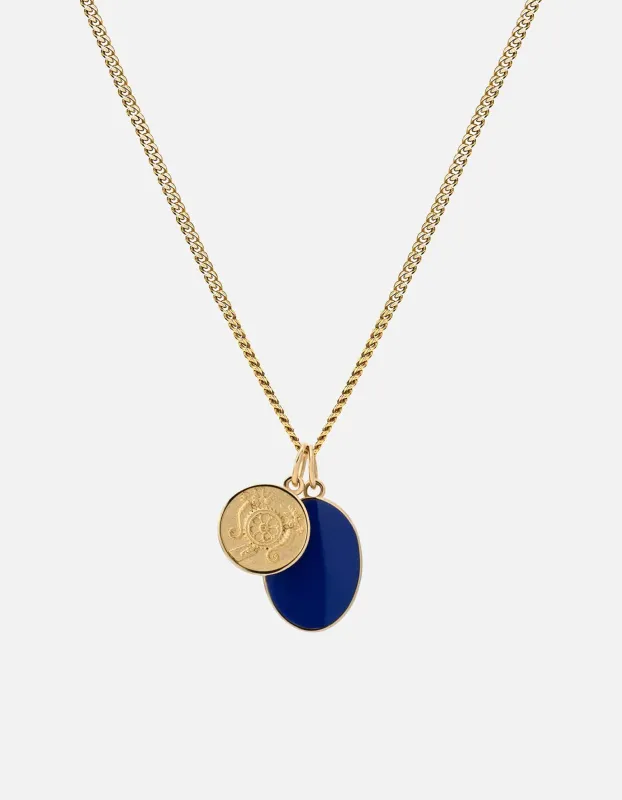 Heritage Necklace, Gold Vermeil/Blue sold by Miansai
