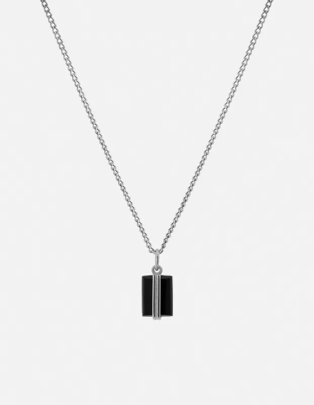 Paolo Onyx Necklace, Sterling Silver sold by Miansai