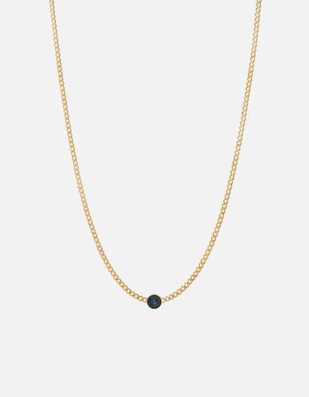 Eye of Time Type Chain Necklace, Gold Vermeil/Blue sold by Miansai