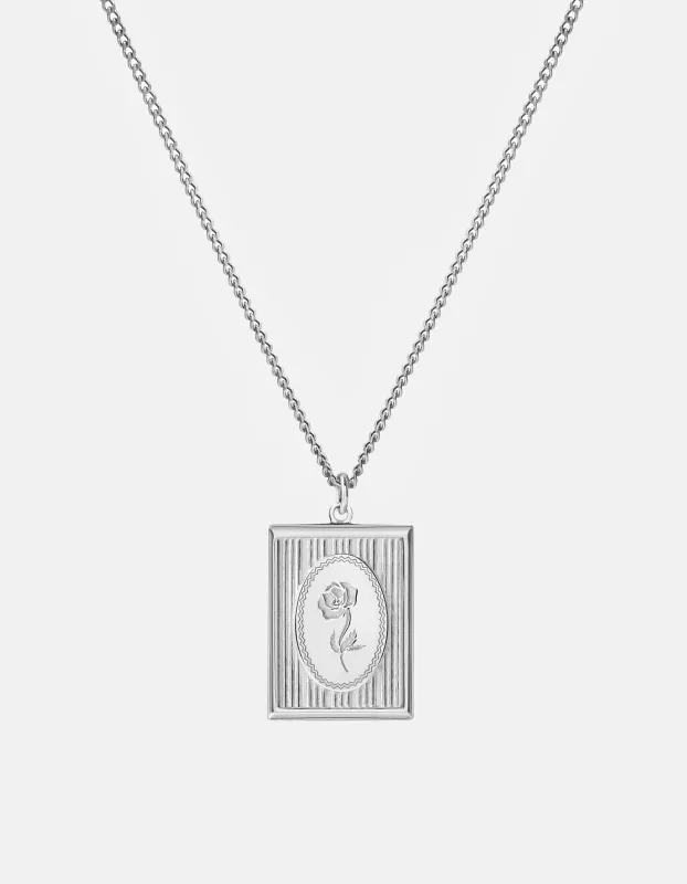 Poppy Frame Necklace, Sterling Silver sold by Miansai