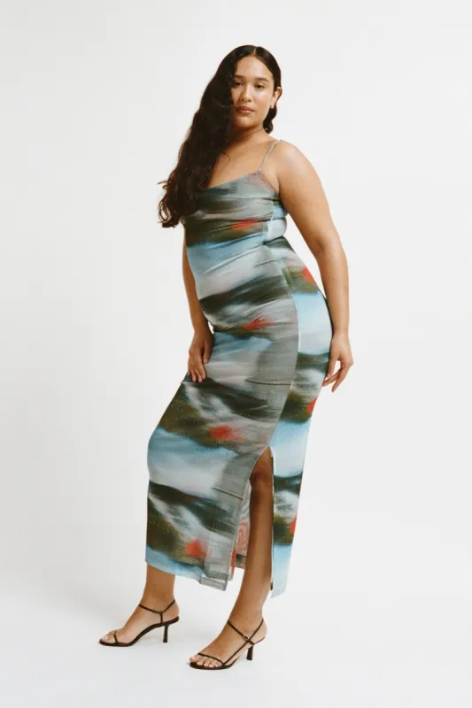 THAIS DRESS - MOTION BLUE sold by Miaou