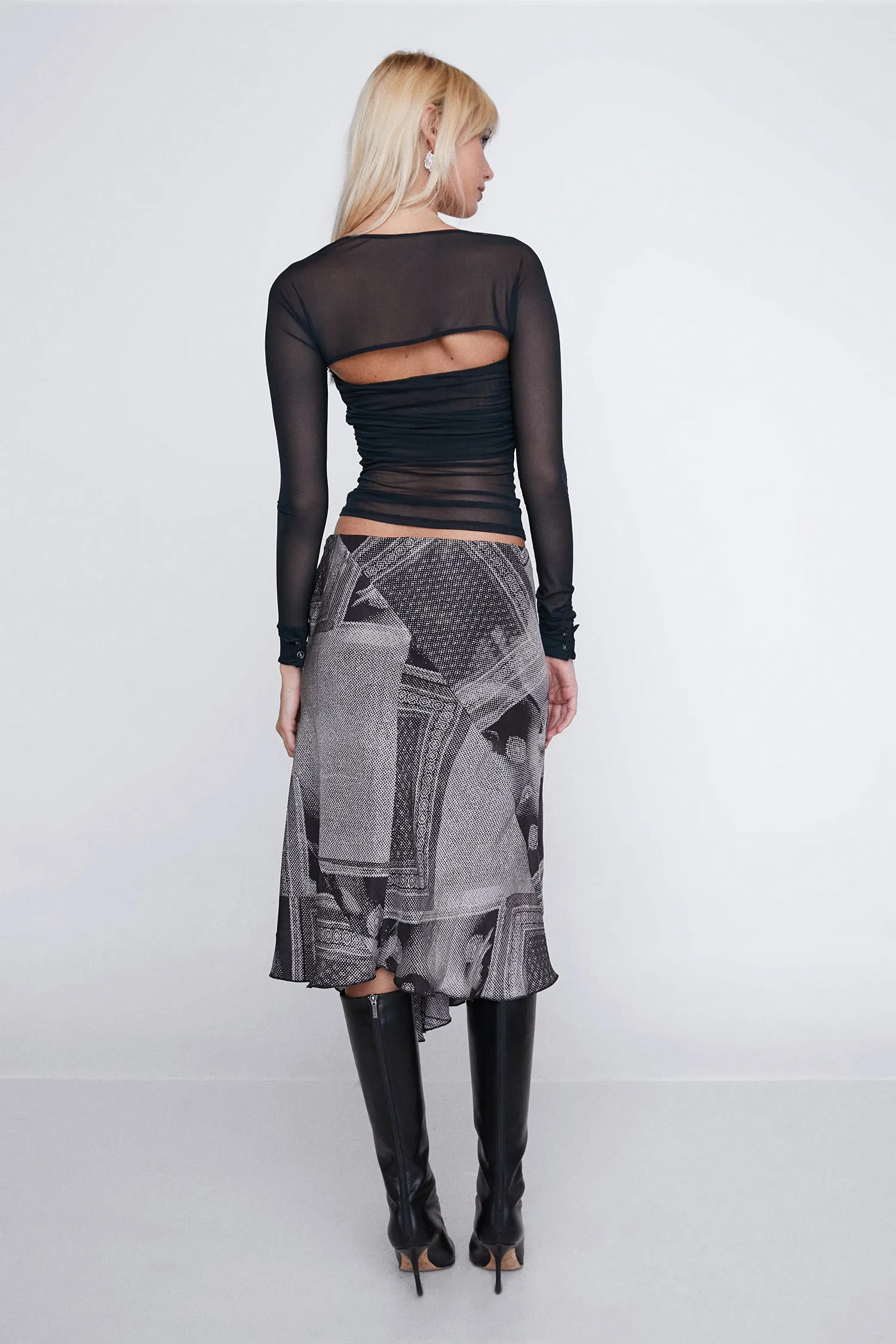 MILA SKIRT - SCIARPA PRINT sold by Miaou product image thumbnail 4