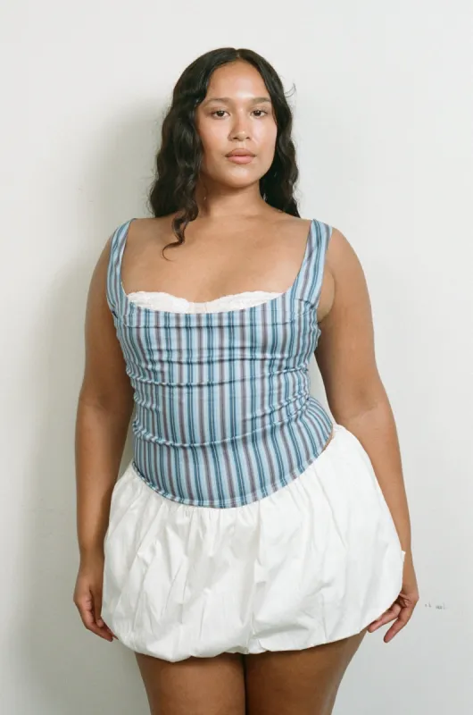 BOBBY CORSET - BLUE STRIPE made by Miaou