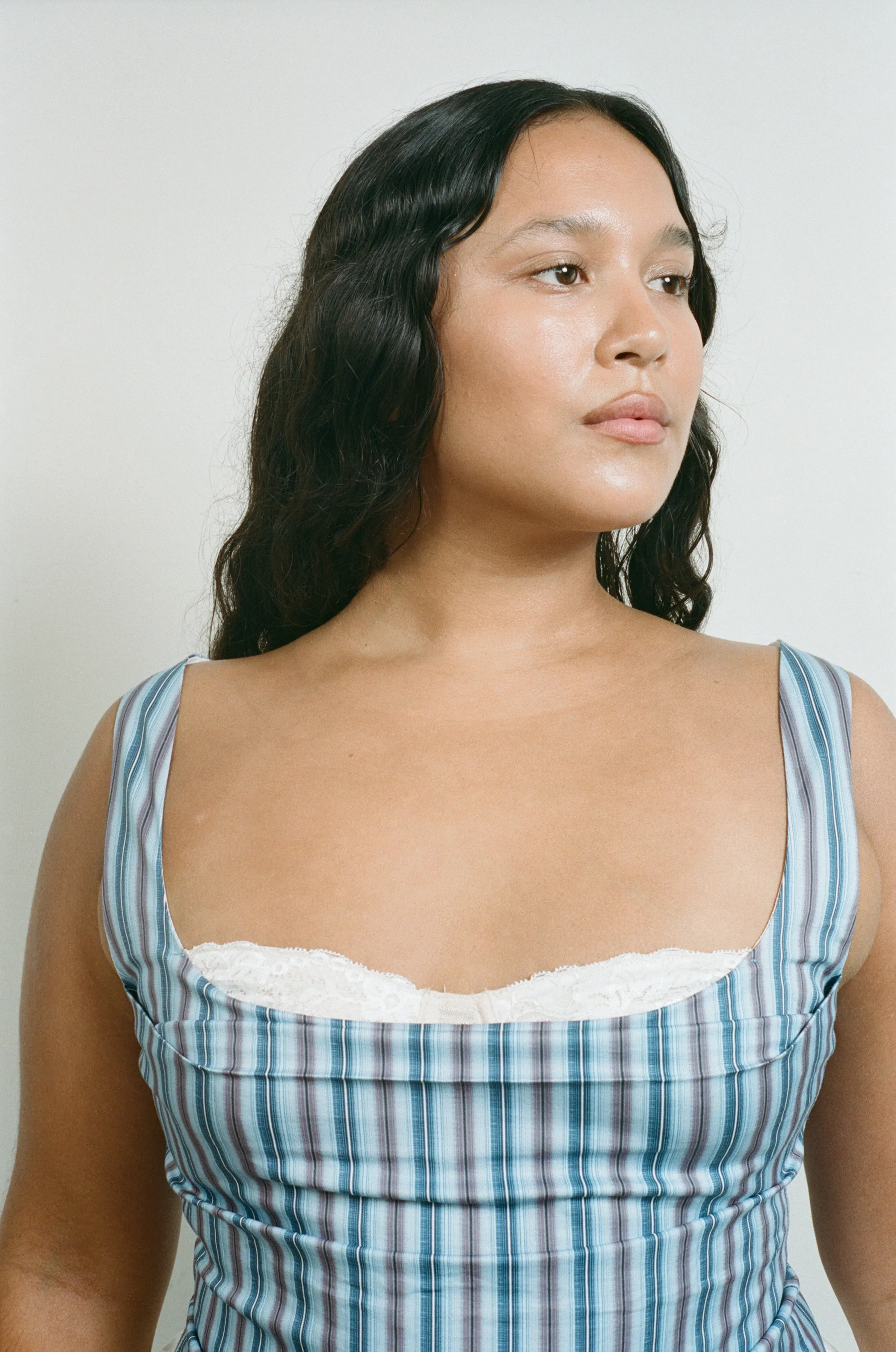 BOBBY CORSET - BLUE STRIPE sold by Miaou product image thumbnail 3