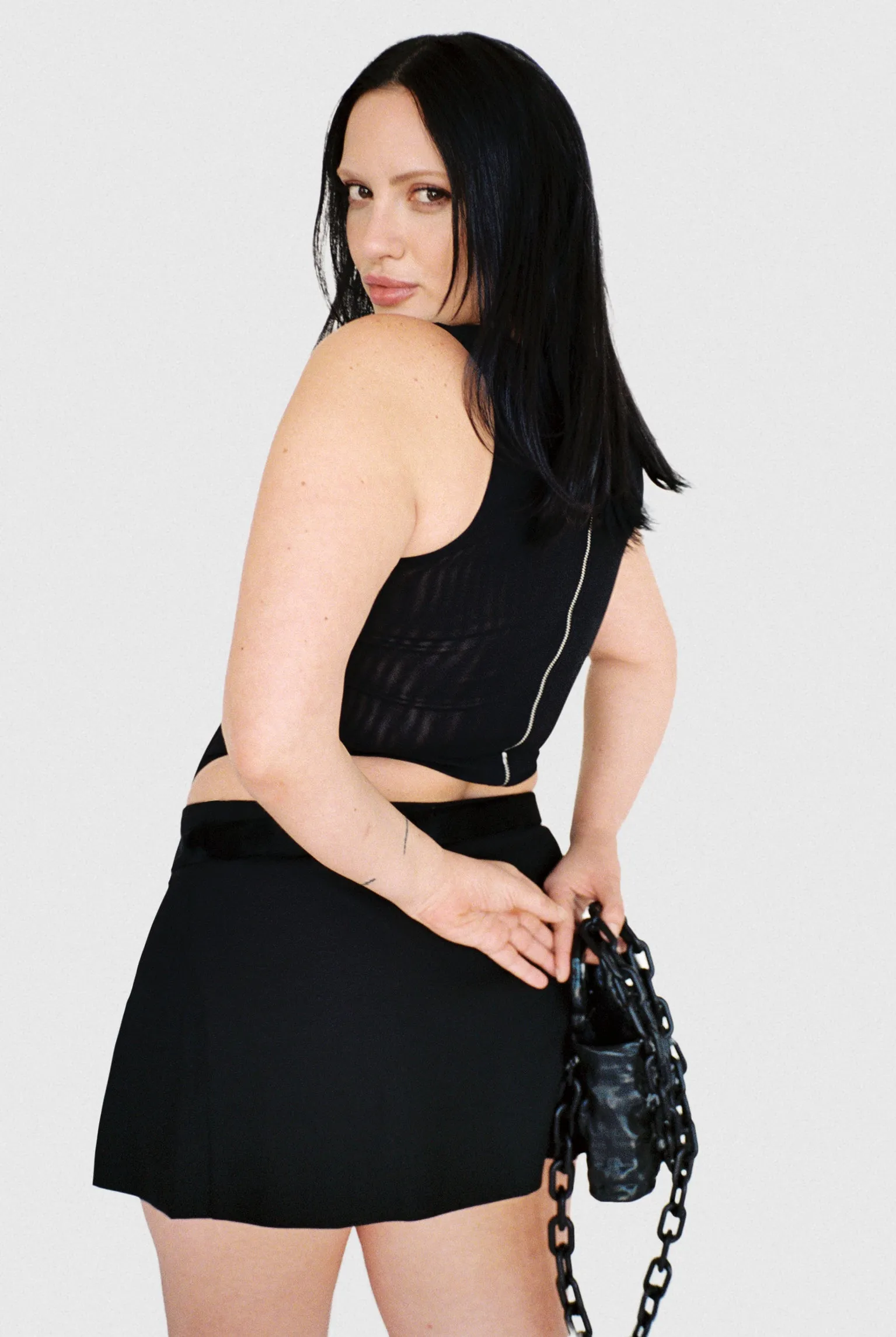 MICRO MINI SKIRT - BLACK sold by Miaou product image thumbnail 5