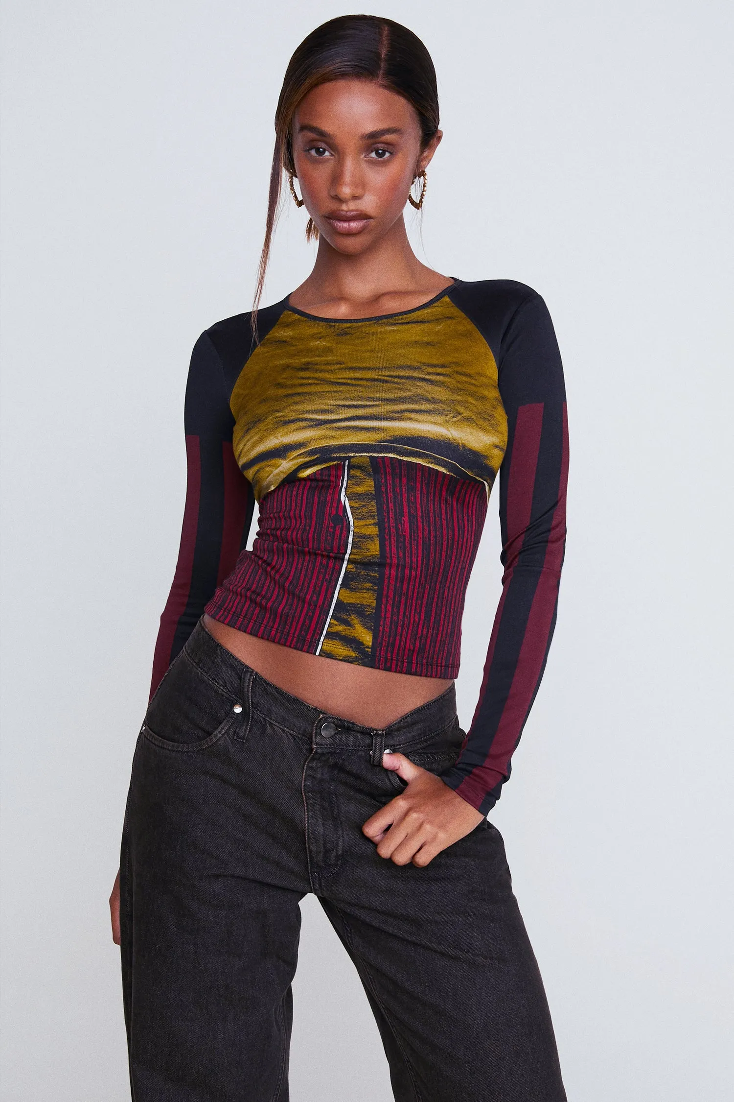 LONG SLEEVE TEE - CHEMISES IN ROUGE sold by Miaou product image thumbnail 3