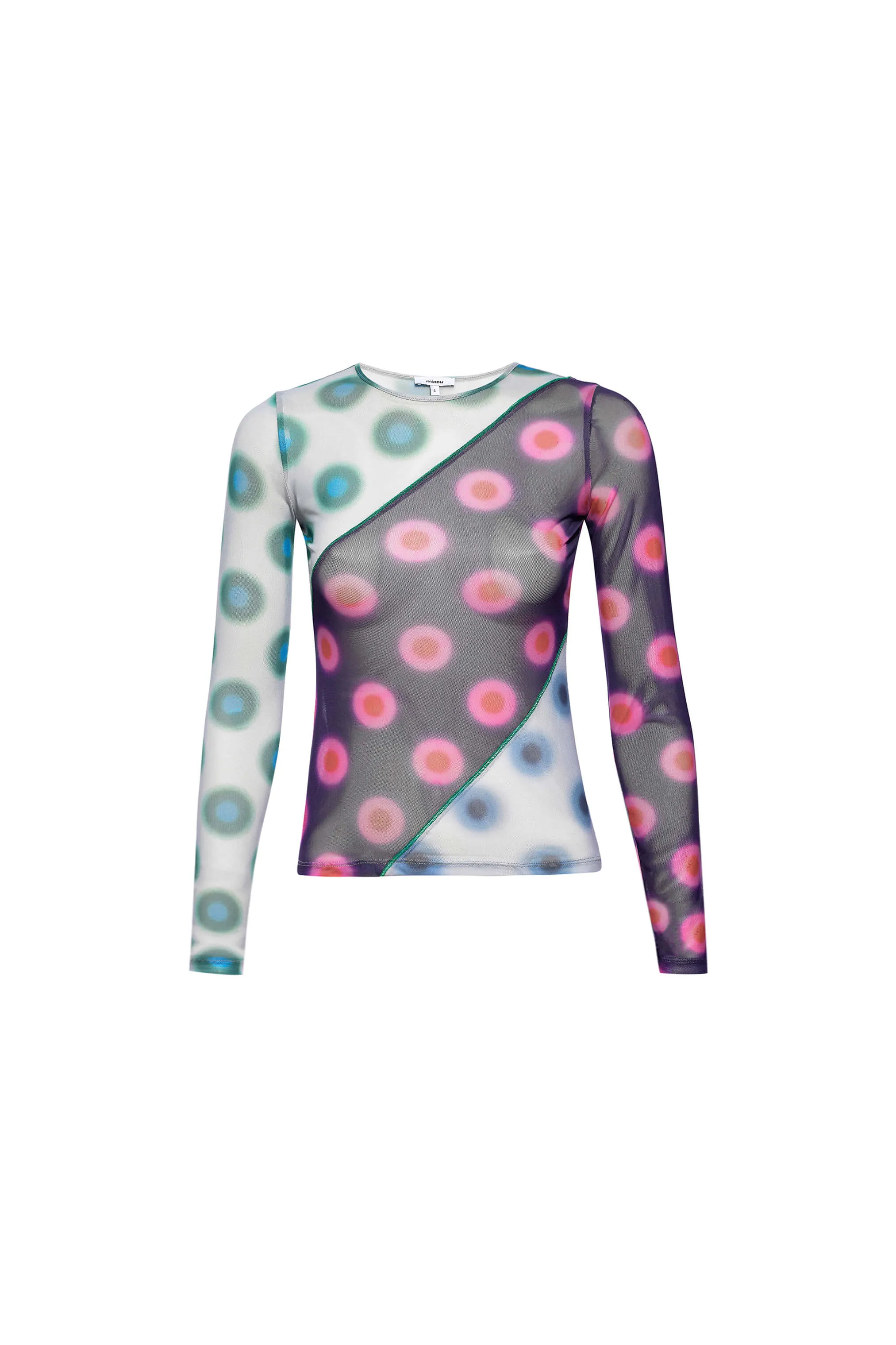 LONG SLEEVE TEE - POLKA DOT PATCHWORK sold by Miaou product image thumbnail 2