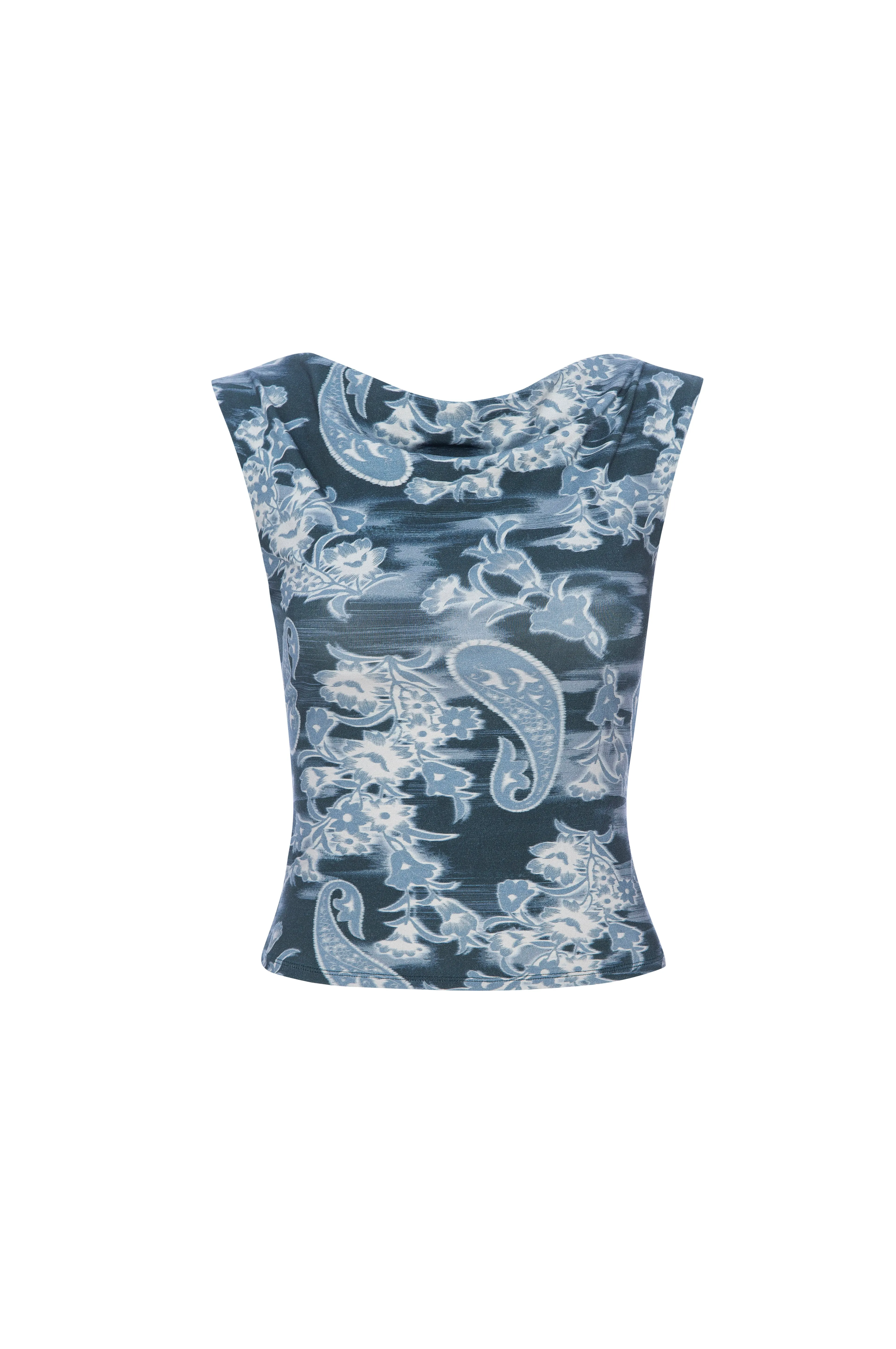 LANI TOP - MEDAN PAISLEY BLUE sold by Miaou product image thumbnail 2