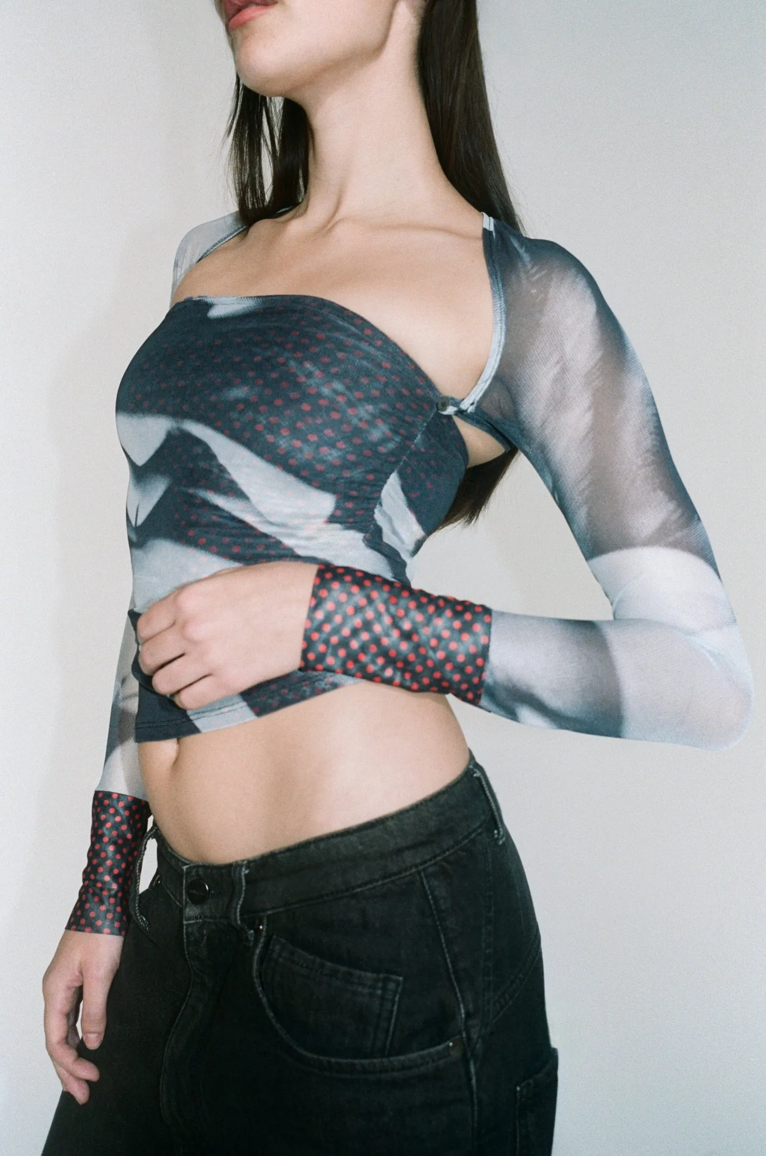 IRIS TOP - FEATHER PRINT sold by Miaou